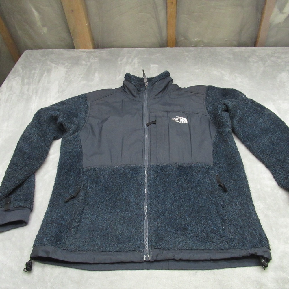 North Face Jacket Womens Large Blue Denali Soft Polactec Fleece Full Zip Hiking